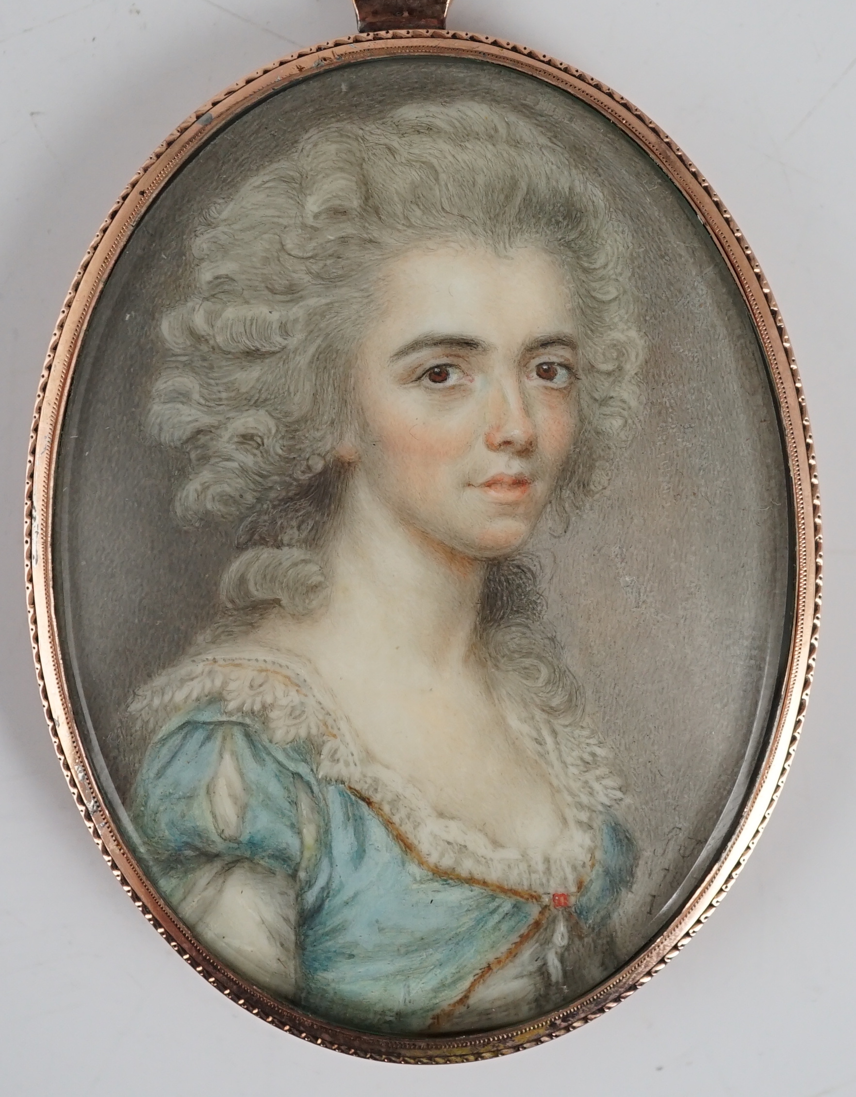 John Smart (British, 1742-1811), Portrait miniature of a lady, oil on ivory, 5.6 x 4.1cm. CITES Submission reference 7L721KC3